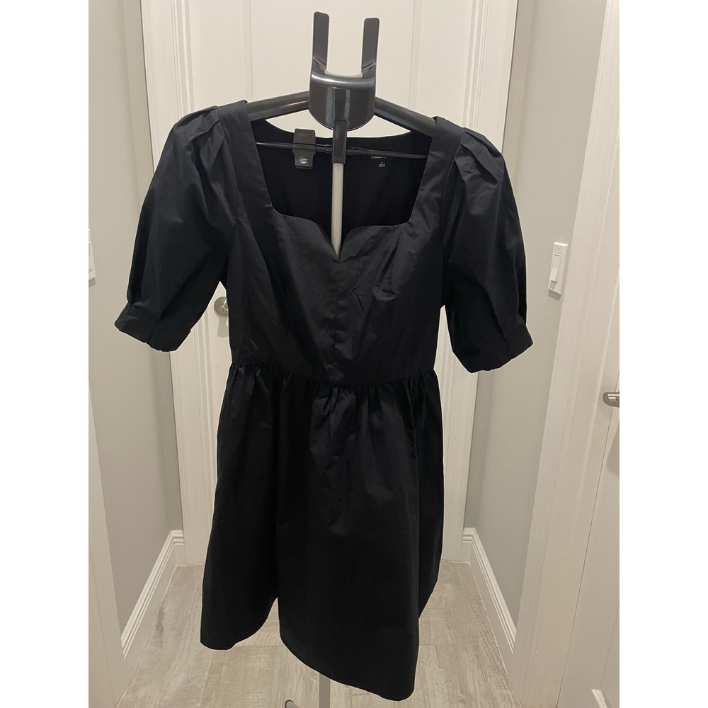 Madewell  black short Cotton dress size 2 NWOT Pockets
